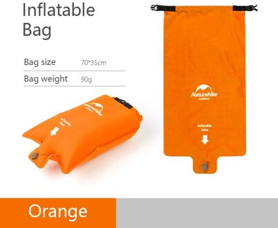 Naturehike Nylon Tpu Slapen Pad Lichtgewicht Vochtbestendige Air Matras Draagbare Opblaasbare Matras Camping Mat NH19Z032-P Orang Inflatable zak