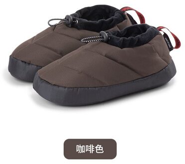 Naturehike Outdoor Eendendons Kamp Schoenen Draagbare Licht Keep Warm Waterdicht Winddicht Lage-Top Antislip Thuis Schoenen koffie / 4XL