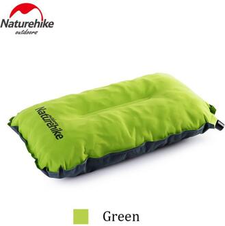 Naturehike Outdoor Opvouwbare Slapen Kussen Automatische Opblaasbaar Kussen Reizen Camping Draagbare Comfort Kussen Vliegtuig Lunchpauze groen