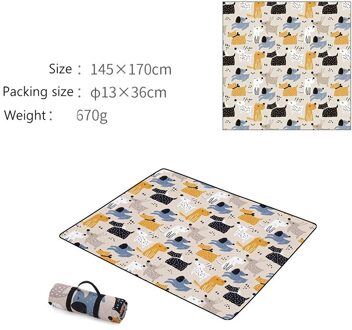 Naturehike Outdoor Picknickkleed Camping Mat Draagbare Leuke Matras Machine Wasbaar Voor Wandelen Reizen Bbq NH21FCD01 Pets S Size