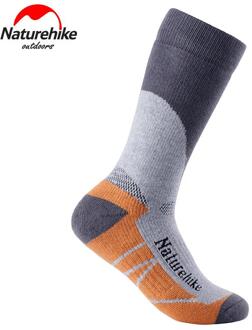 Naturehike Outdoor Sport Sokken Wandelen Fietsen Sokken Sneldrogend Winter Thermische Sok Voor Mannen Vrouwen Klimmen Camping Vissen grijs