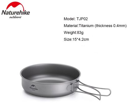Naturehike Outdoor Titanium Camping Pannenset Koekenpan Ultralight Servies Pot Reizen Wandelen Picknick Keuken Fornuis klein Frying Pan