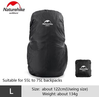 Naturehike Outdoor Waterdichte Verstelbare Pak Regenhoes Wandelen Camping Rugzak Tas Regendicht Cover Geschikt voor 35-75L Size-L
