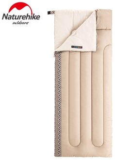 Naturehike Single Spliced Katoenen Slaapzak Draagbare Envelop Machine Wasbaar Voor Camping Outdoor Wandelen Reizen NH20MSD05 khaki