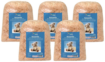 Naturel houtwol 500 gram - 5x - Vulmateriaal - wijnkisten - kerstpakketten - cadeauverpakkingen