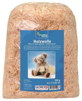 Naturel houtwol 500 gram - vulmateriaal - cadeaus - wijnkist - mandjes - Cadeauversiering Bruin