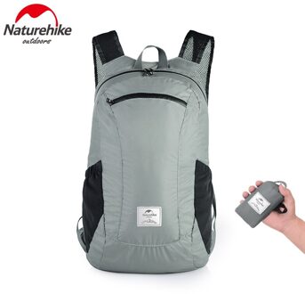 Naturerhike Rugzak Ultralight Camping Rugzak Opvouwbare Rugzak Outdoor Trekking Rugzak Vouwen Wandelen Rugzakken grijs