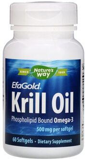 Natures way EfaGold krill olie 500 mg - 60 gelcapsules - Nature's Way - Visolie - Voedingssupplement