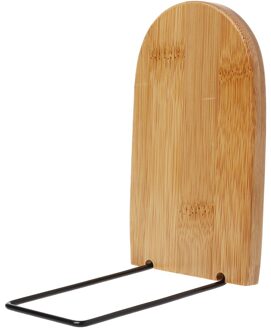 Natuur Bamboe Desktop Organizer Office Home Boekensteunen Boek Eindigt Standhouder Plank Boekenrek