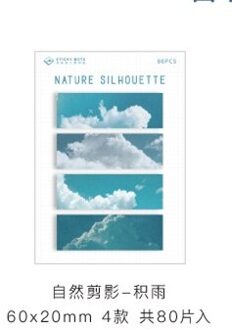Natuur Silhouet Memo Pad N Times Sticky Notes Escolar Papelaria School Supply Bookmark Label Memo Briefpapier 1