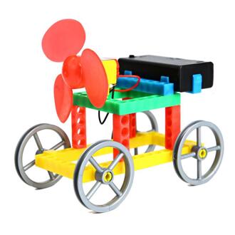 Natuurkunde Diy Wind Aangedreven Model Auto Educatief Zelfassemblerende Plastic Wetenschap Fysieke Experimenten Speelgoed Kit Voor Kids