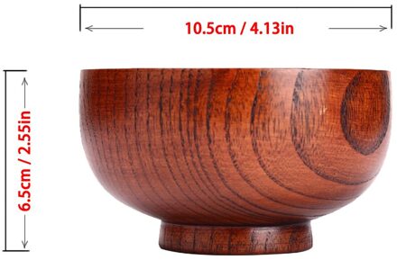 Natuurlijk Hout Servies Houten Kom Soep Salade Rijst Noedels Bowls Keuken Gebruiksvoorwerp Gerechten Huishoudelijke Opslag Kom 10X6.5