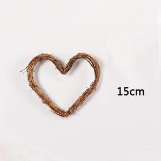 Natuurlijke Grapevine Krans Ster Hart Ring Vorm Diy Ambachten Basis Voor Kerstkrans Guirlande Woondecoratie B-15cm