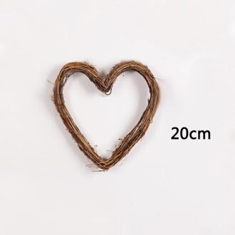 Natuurlijke Grapevine Krans Ster Hart Ring Vorm Diy Ambachten Basis Voor Kerstkrans Guirlande Woondecoratie C-20cm