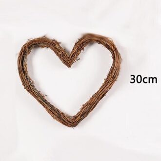 Natuurlijke Grapevine Krans Ster Hart Ring Vorm Diy Ambachten Basis Voor Kerstkrans Guirlande Woondecoratie D-35cm