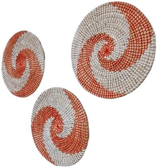 Natuurlijke Hand Geweven Tafel Mat Anti Slip Pan Pad Pot Pad Bohemian Decoratieve Boord Antieke Muur Ornament Opknoping Stuk Thuis decor