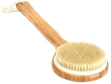Natuurlijke Haren Lange Houten Handvat Bad Douche Body Back Brush Spa Scrubber Exfoliëren Weg Ruwheid Vuil Gezonder Zijdezacht Huid