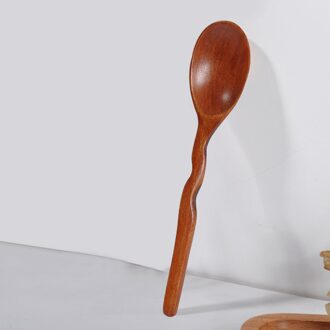 Natuurlijke Hout Bamboe Lepel Vork Bamboe Keuken Koken Dining Soep Thee Honing Koffie Gebruiksvoorwerp Tools Soep-Theelepel Servies 20FEB23 BW