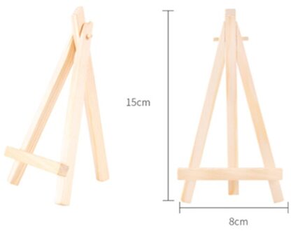 Natuurlijke Hout Mini Schildersezel Frame Statief Display Vergadering Bruiloft Tafel Nummer Naam Card Stand Display Houder Kinderen Schilderen Craft 8x15cm