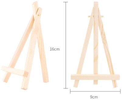 Natuurlijke Hout Mini Schildersezel Frame Statief Display Vergadering Bruiloft Tafel Nummer Naam Card Stand Display Houder Kinderen Schilderen Craft 9x16cm
