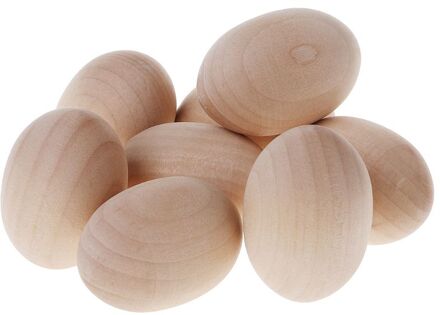 Natuurlijke Hout Simulatie Eieren Handleiding Graffiti Geschilderd Oefening Diy Creatieve Paasei J09 19