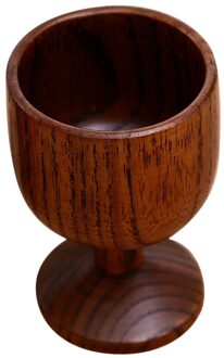 Natuurlijke Houten Beker Rode Wijn Beker Bier Mok Party Bruidsjonkers Bruin