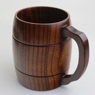 Natuurlijke Houten Bier Mok, Vintage Bier Koffie Beker Met Handvat Voor Home Kitchen Bar