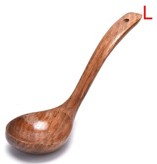 Natuurlijke Houten Grote Soep Scoops Lange Handvat Koken Scoop Hout Ramen Rijst Lepel Soeplepel Catering Servies Keuken Gebruiksvoorwerp