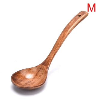 Natuurlijke Houten Grote Soep Scoops Lange Handvat Koken Scoop Hout Ramen Rijst Lepel Soeplepel Catering Servies Keuken Gebruiksvoorwerp