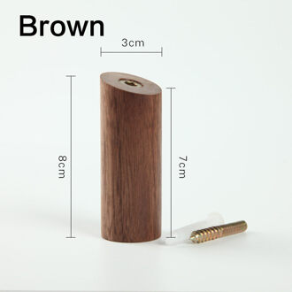 Natuurlijke houten kleerhanger Wandgemonteerde kapstok Decoratieve sleutelhouder Hoed Sjaal Handtas Opberghanger Badkamerrek licht grijs