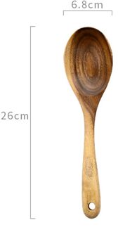 Natuurlijke Houten Lepel Vork Grote Soep Lepel Salade Opscheplepel Vork Set Lange Steel Lepel Houten Servies Keuken Houten Gebruiksvoorwerpen 1 lepel