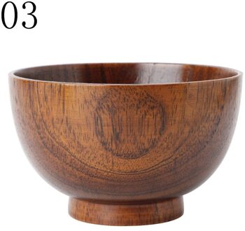 Natuurlijke Houten Rijst Soepkom Voedsel Containter Keuken Gebruiksvoorwerp Servies 11.5cm