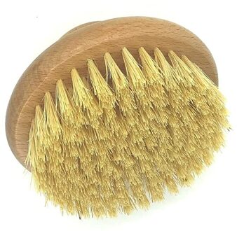 Natuurlijke Houten Sisal Bad Borstel Exfoliërende Body Massage Cactus Plant Fiber Borstel Ronde Body Massage Droge Borstel 1stk