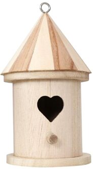 Natuurlijke Houten Vogel Huis Opknoping Nest Outdoor Tuin Kooi Outdoor Rustplaats Onderdak Habitat Voor Kleine Vogel