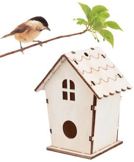 Natuurlijke Houten Vogelnest Opknoping Vogel Huis Houten Vogelkooi Rustplaats Muur Gemonteerde Outdoor Vogelhuisje Nest # M11