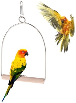 Natuurlijke Houten Vogels Baars Papegaaien Opknoping Swing Kooi Speelgoed Standhouder Hanger