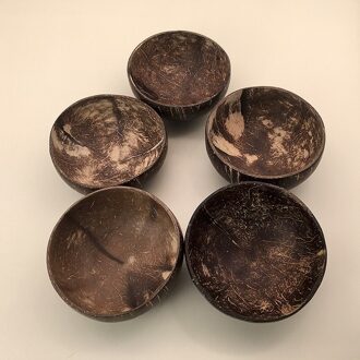 Natuurlijke Kokosnoot Kom Interessante Handwerk Huishoudelijke Servies Ramen Salade Soep Congee Noodle Rijstkom 5 bowl