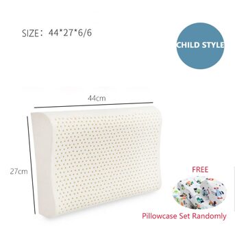 Natuurlijke Latex Kussen Nek Cervicale Bescherming Ademend Kussens Voor Schouder Pijn Slapen Massage Met Kussensloop Child stijl