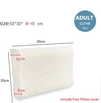 Natuurlijke Latex Kussen Nek Cervicale Bescherming Ademend Kussens Voor Schouder Pijn Slapen Massage Met Kussensloop volwassen Curve Mini