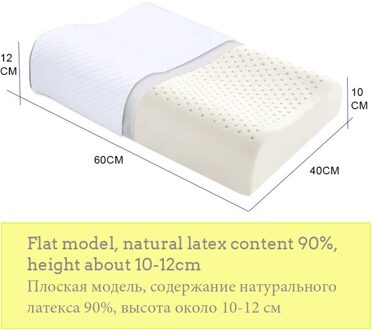 Natuurlijke Latex Kussens Voor Slapen Platte Wave Vorm Nekkussen Voor Zijkant Dwarsliggers Orthopedische Cervicale Ondersteuning Kussens Voor Slaapkamer