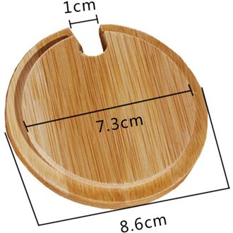 Natuurlijke Milieuvriendelijke Bamboe Cup Cover Coaster Vat Deksel Deksel Seal Cover Mok Cover M 8.6cm