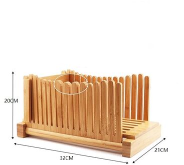 Natuurlijke Opvouwbare Bamboe Hout Brood Slicer Cutter Toast Loaf Cutting Guide Snijden Maker