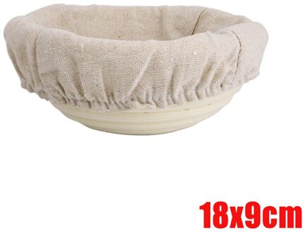Natuurlijke Rotan Gisting Rieten Mand Land Baguette Stokbrood Massa Proofing Manden Deeg Manden Omvat Doek Liner 18x9cm