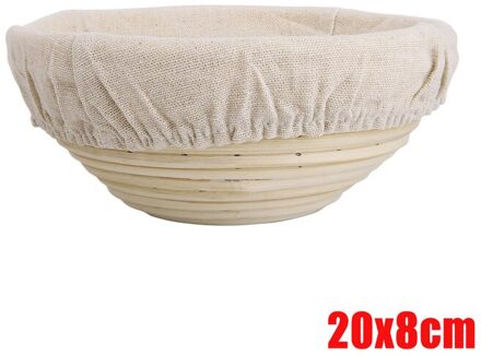 Natuurlijke Rotan Gisting Rieten Mand Land Baguette Stokbrood Massa Proofing Manden Deeg Manden Omvat Doek Liner 20x8cm