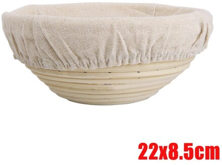Natuurlijke Rotan Gisting Rieten Mand Land Baguette Stokbrood Massa Proofing Manden Deeg Manden Omvat Doek Liner 22x8.5cm