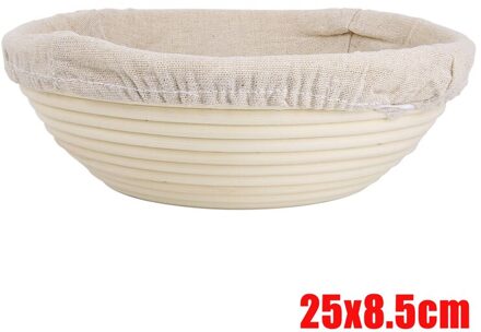 Natuurlijke Rotan Gisting Rieten Mand Land Baguette Stokbrood Massa Proofing Manden Deeg Manden Omvat Doek Liner 25x8.5cm