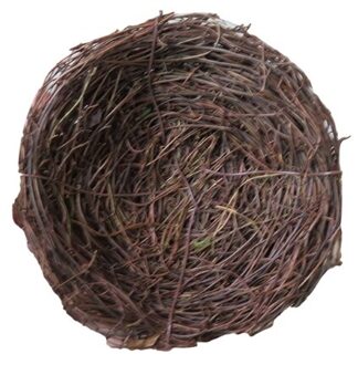 Natuurlijke Rotan Vogelnest Handgemaakte Vogelhuisje Ambachtelijke Pasen Ornament Tuin Yard Home Party Bruiloft Decor Geen Eieren 8FP600008-XS