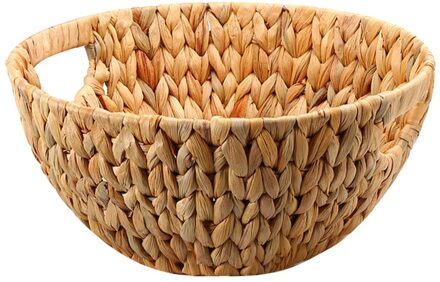 Natuurlijke Stro-Geweven Schijf Fruit Opslag Mand Snack Meloen Zaad Lade Tafel Diverse Mand Fruitmand Desktop Opbergvak