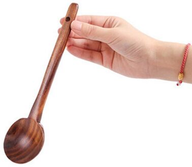 Natuurlijke Teak Hout Servies Lepel Lange Rijst Vergiet Soep Skimmer Koken Soep Lepels Scoop Keuken Tool Set