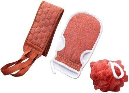 Natuurlijke Zachte Exfoliërende Artefact Bad Douche Unisex Massage Spa Scrubber Spons Back Strap Body Skin Health Cleaning Tool oranje